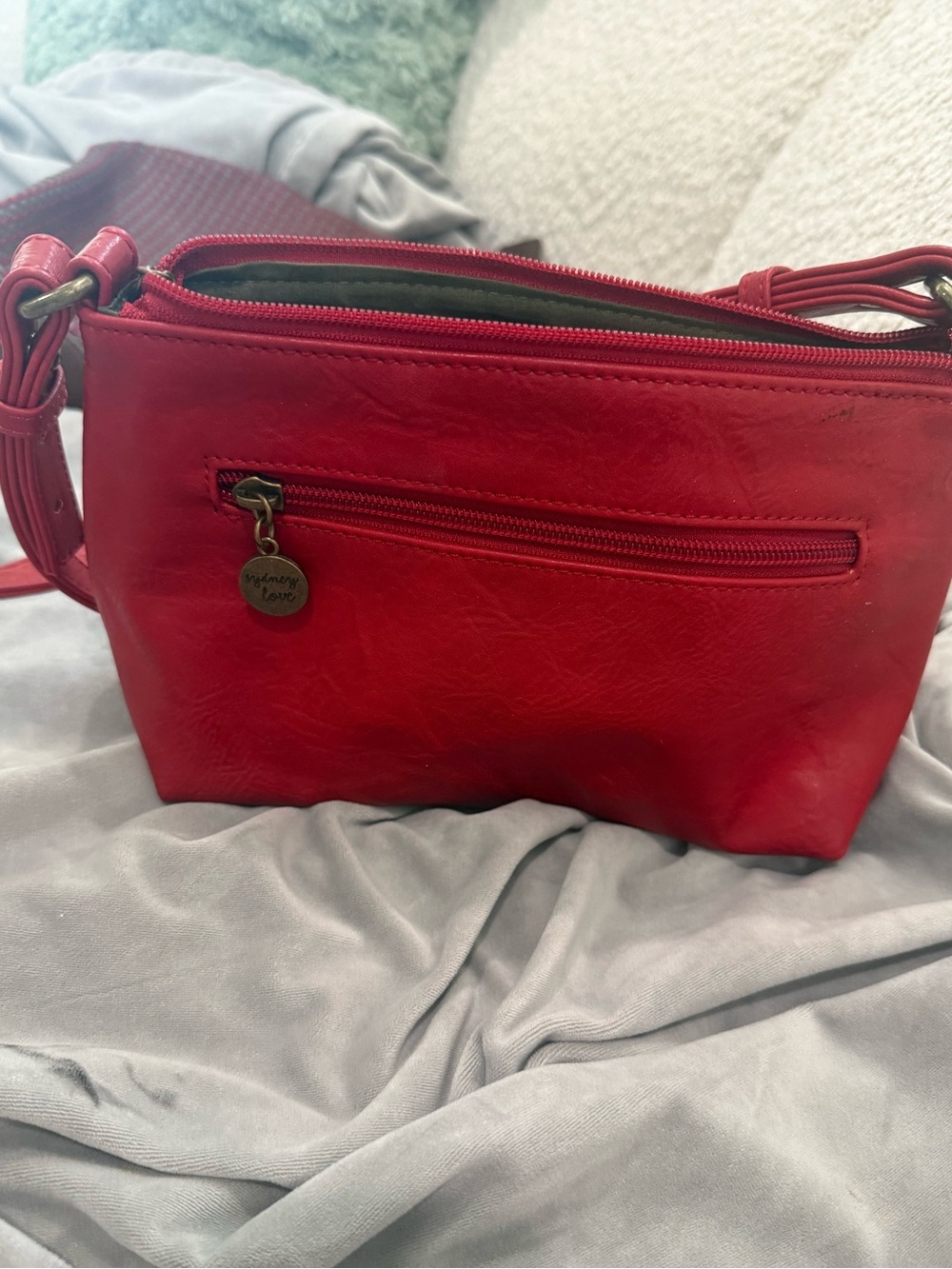 Sydney Love Red Leather Crossbody Bag